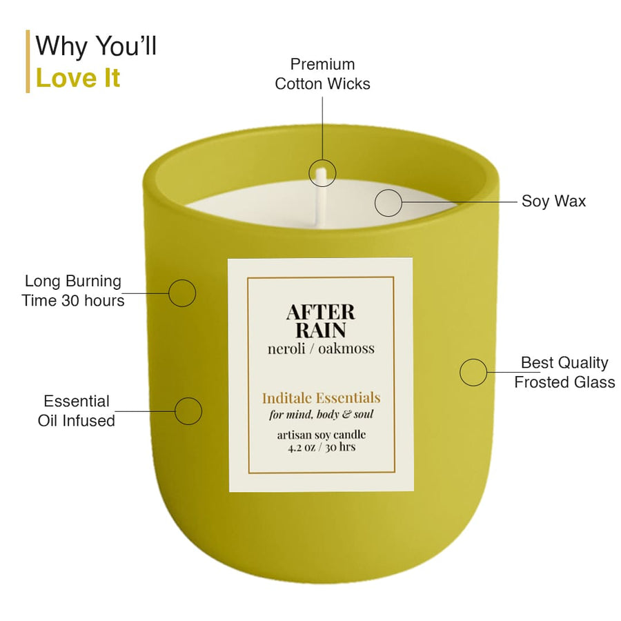 After Rain Soy Candle | Neroli & Oakmoss | Smells Like Stillness After a Storm