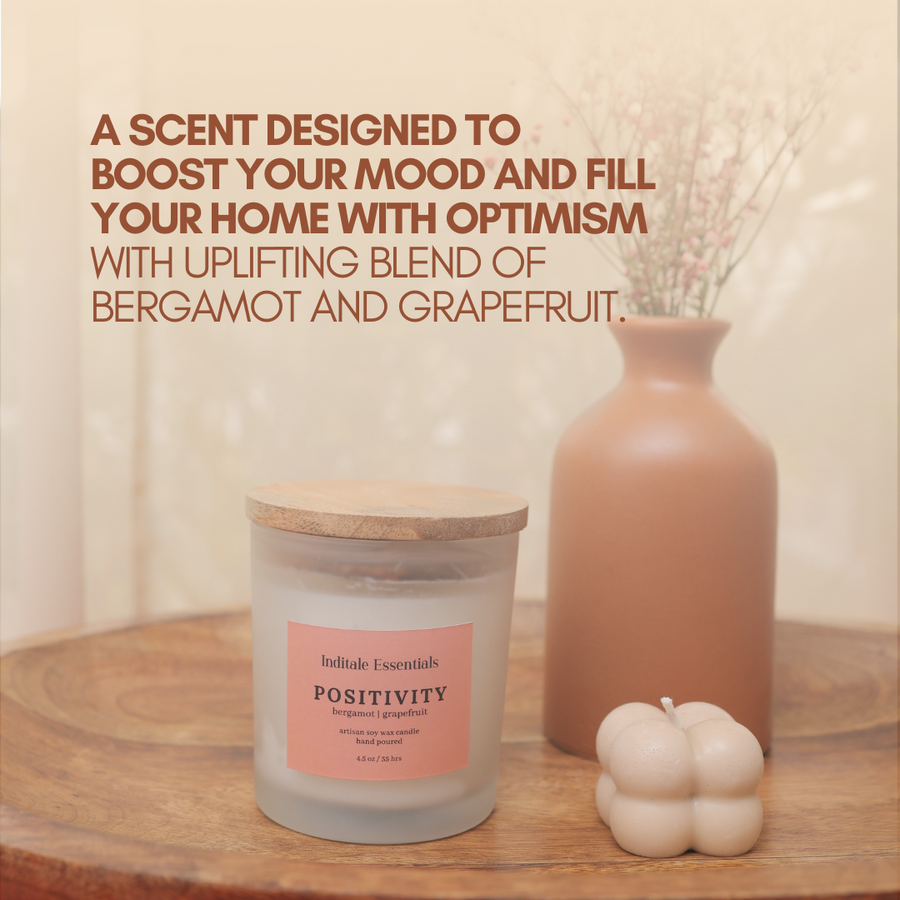 Positivity // Bergamot and Grapefruit Scented Candle