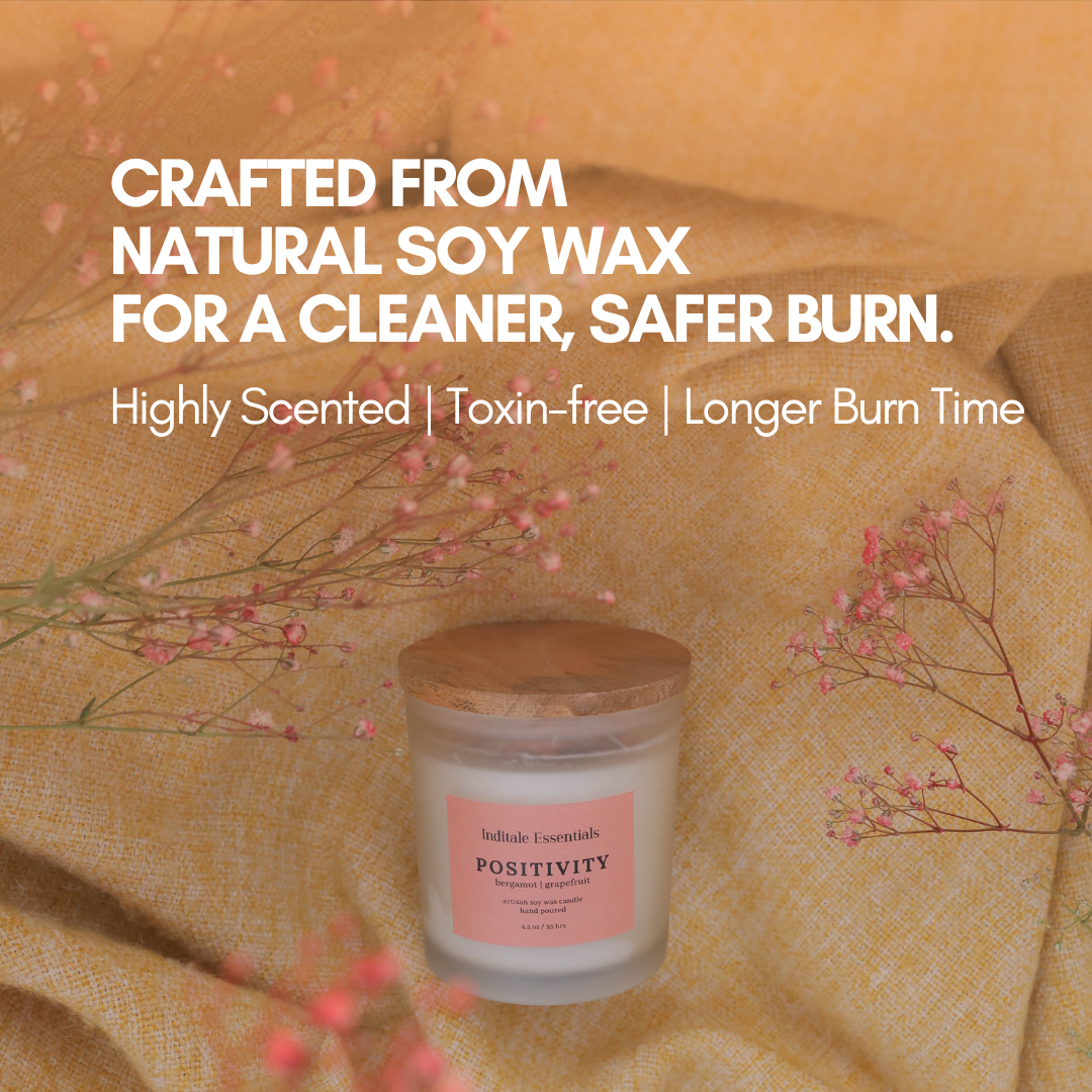 Positivity // Bergamot and Grapefruit Scented Candle