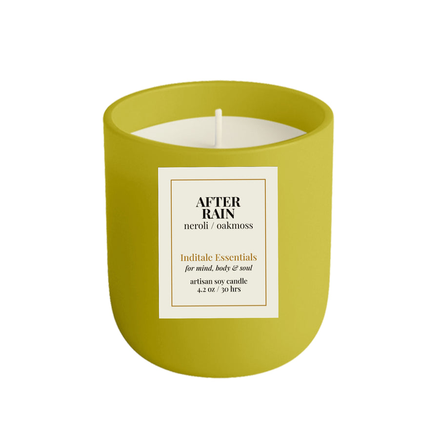 After Rain Soy Candle | Neroli & Oakmoss | Smells Like Stillness After a Storm – by Inditale