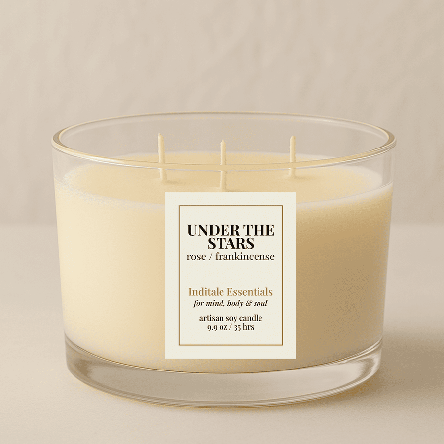 Under the Stars - Rose / Frankincense - 3 Wicks